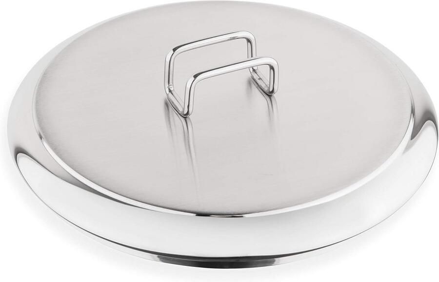 Kookpot Deksel Pan Deksel Koken en Bereiden Triplo Bodem 26 cm Diameter Staal