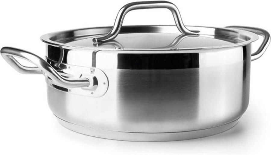 Kookpan Ebbe Grote Kookpot Dagelijks Koken Inductie Geschikt 36 cm 14 Liter Grijs