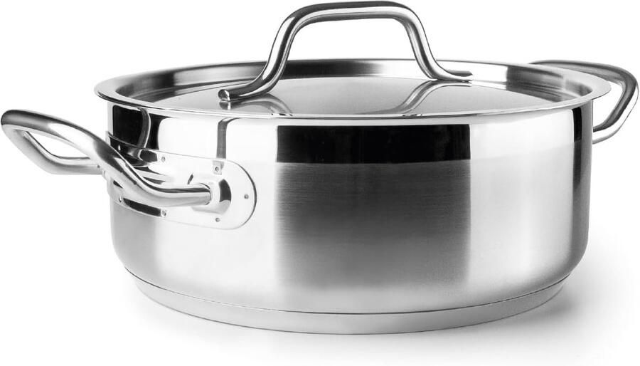 Kookpan Ebbe Grote Kookpot Dagelijks Koken Inductie Geschikt 36 cm 14 Liter Grijs