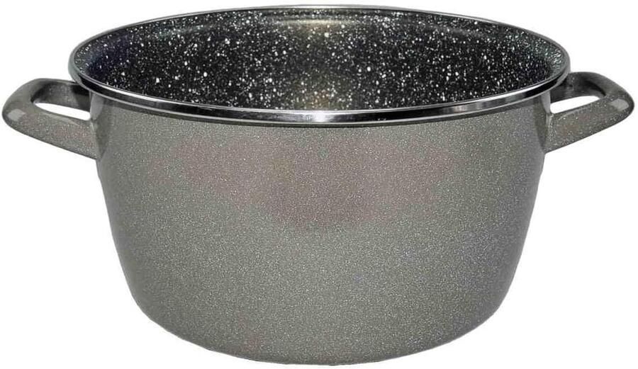 Kookpan Emaille Steelpan Anti-aanbak Koken op Inductie PFOA-vrij Coating 24 cm Wit