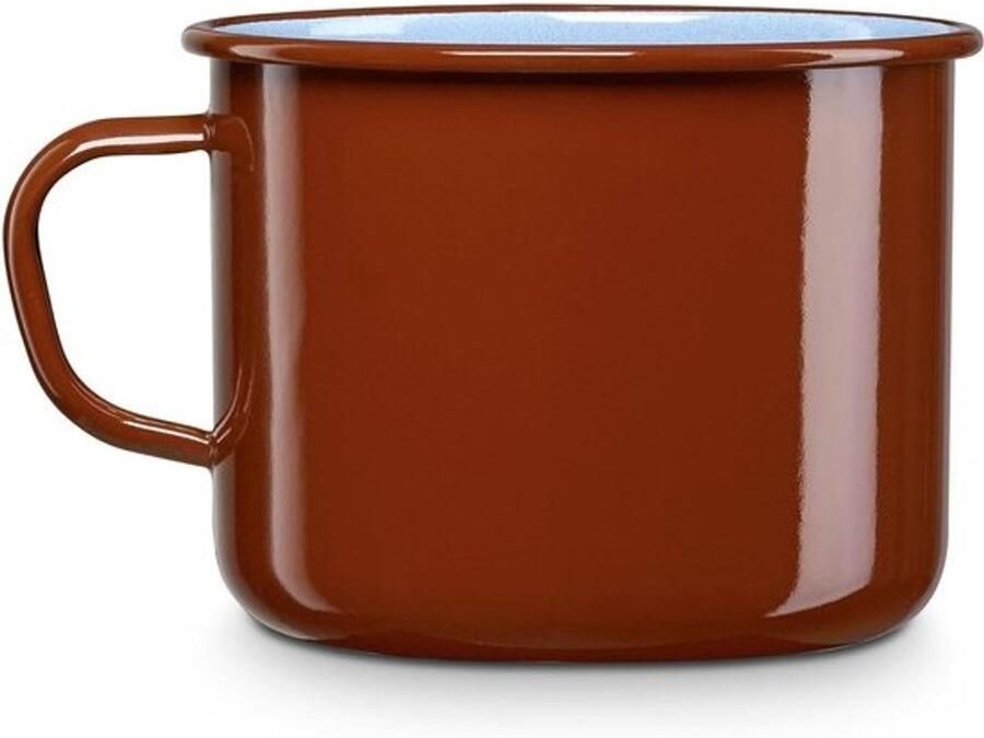 Kookpan Emaille Steelpan Melk Klassiek Koken Veelzijdig Gebruik 16 cm 2.2 L Bruin