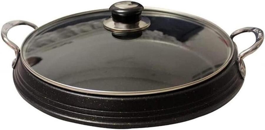 Kookpan Fonduepan Hotpot Gezellig koken Antiaanbaklaag 30x28x7cm Zwart