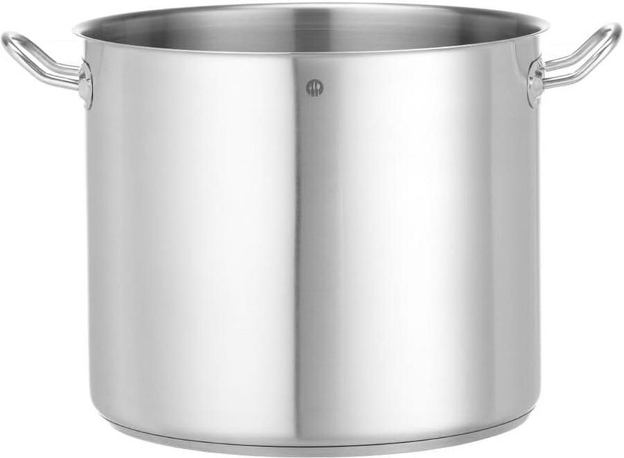 Kookpan Hoog Groentepan Zonder Deksel Grote Porties Koken Geschikt Alle Warmtebronnen 21 Liter Zilver