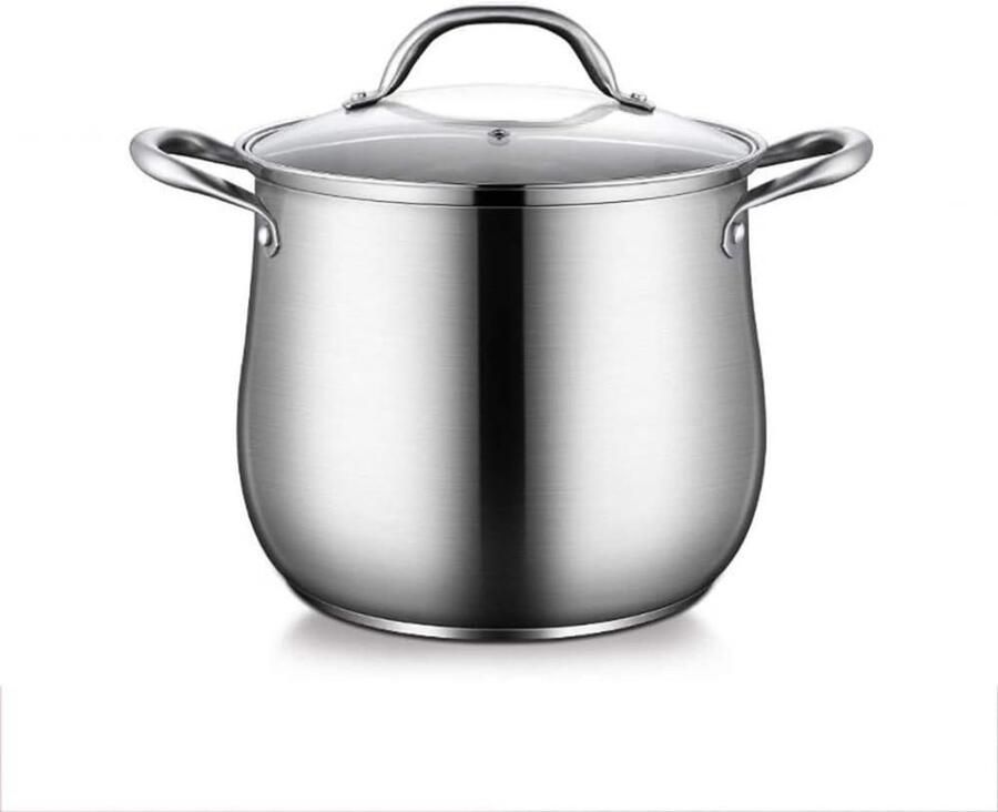 Kookpan Inductie Grote pan Eten Bereiden Drielaagse Constructie 12L Zilver