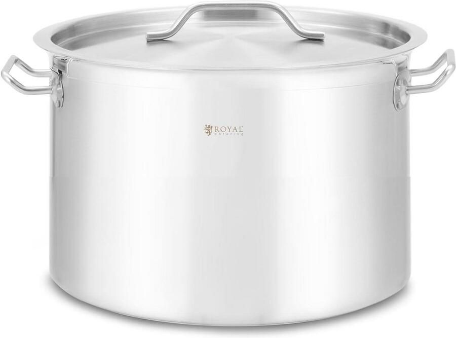 Kookpan Inductie Grote Pan Grote Hoeveelheden Koken Drielaagse Bodem 17 Liter Zilver