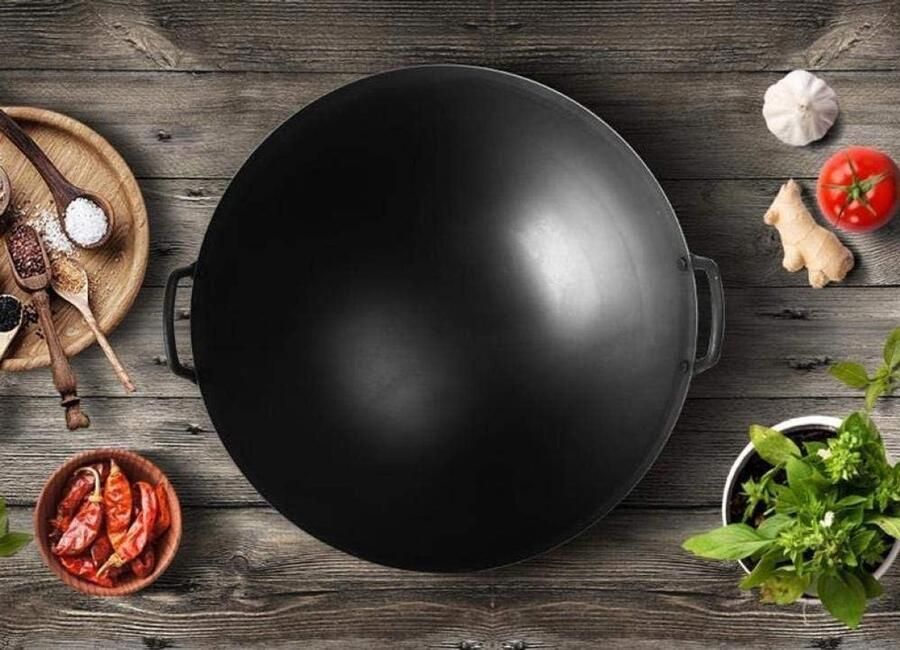 Kookpan Inductie Roerbakpan Non-stick Gezond Koken Snel Gelijkmatig 34 cm Zilver