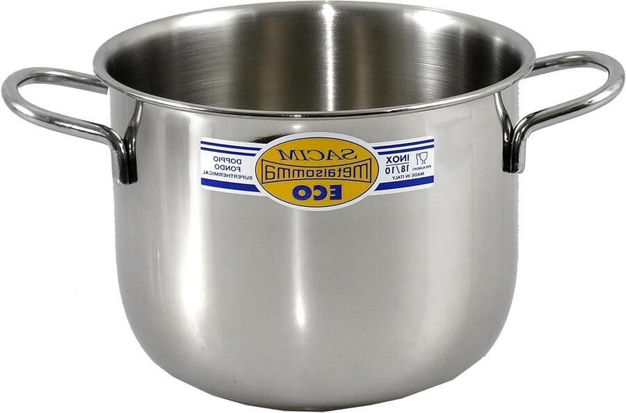 Kookpan Inductie Sauspan Steelpan Koken op Inductie Roestvrij Staal 18 10 16 cm Zilver