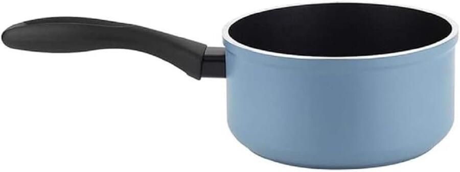 Kookpan Inductie Steelpan Aluminium Dagelijks Koken Dubbele Antiaanbaklaag 16 cm Blauw