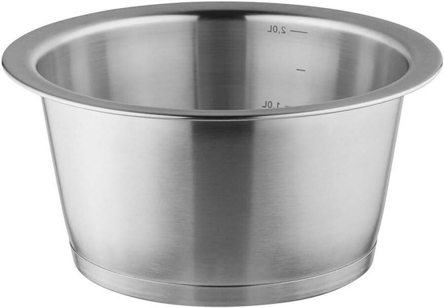 Kookpan Inductie Steelpan Klein Ruimtebesparend Koken Afneembare Handgrepen 18 cm Zilverkleurig