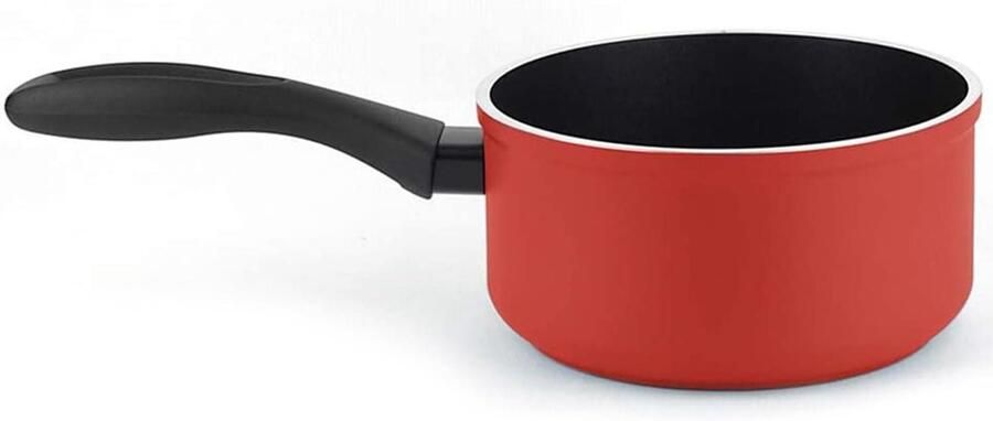 Kookpan Inductie Steelpan Melkpan Snel Koken Dubbele Anti-aanbaklaag 16 cm Rood