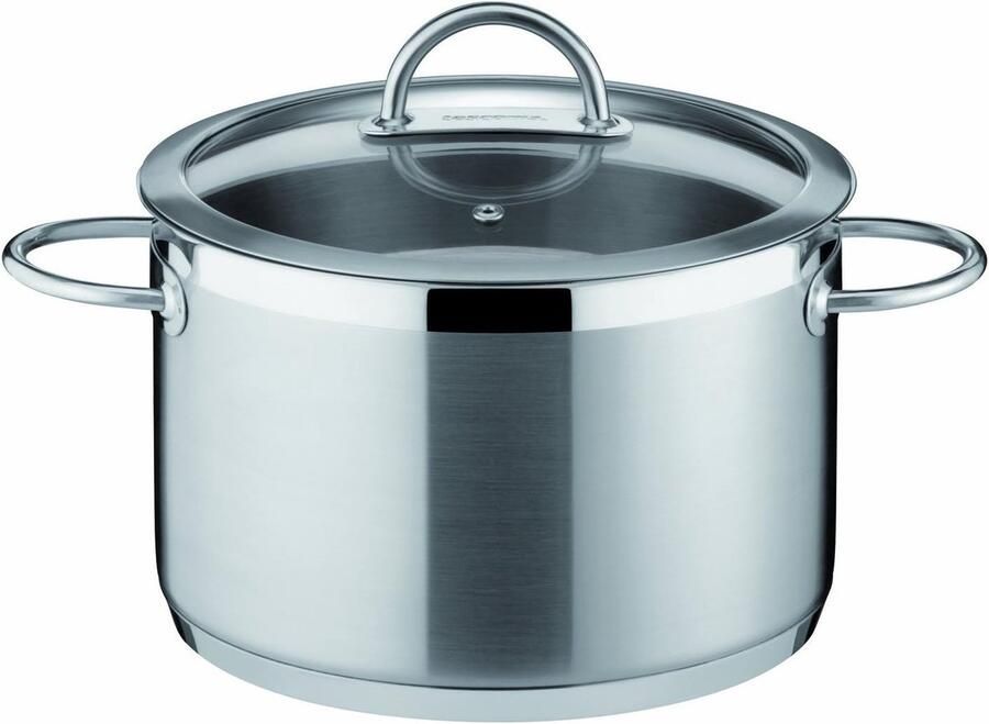 Kookpan Keramiek Sauspan Koken op Inductie Vaatwasserbestendig 55 Liter Zilver