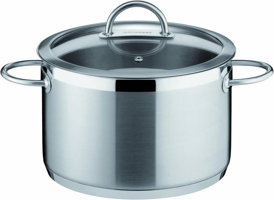 Kookpan Keramiek Sauspan Lekker Koken 3-laags Sandwichbodem 55 Liter Zilver