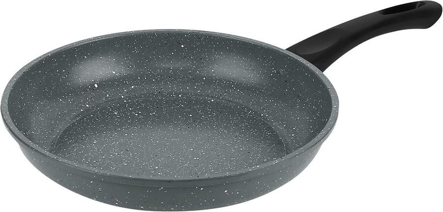 Kookpan Koolstofstaal Grillpan Keuken Gezond Koken Marmeren Antiaanbaklaag 28cm Diameter Grijs