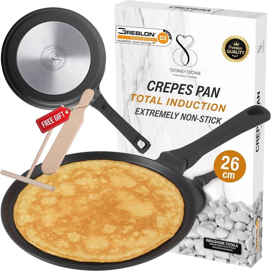 Kookpan met antiaanbaklaag 26 cm Geschikt voor inductie en alle soorten fornuizen