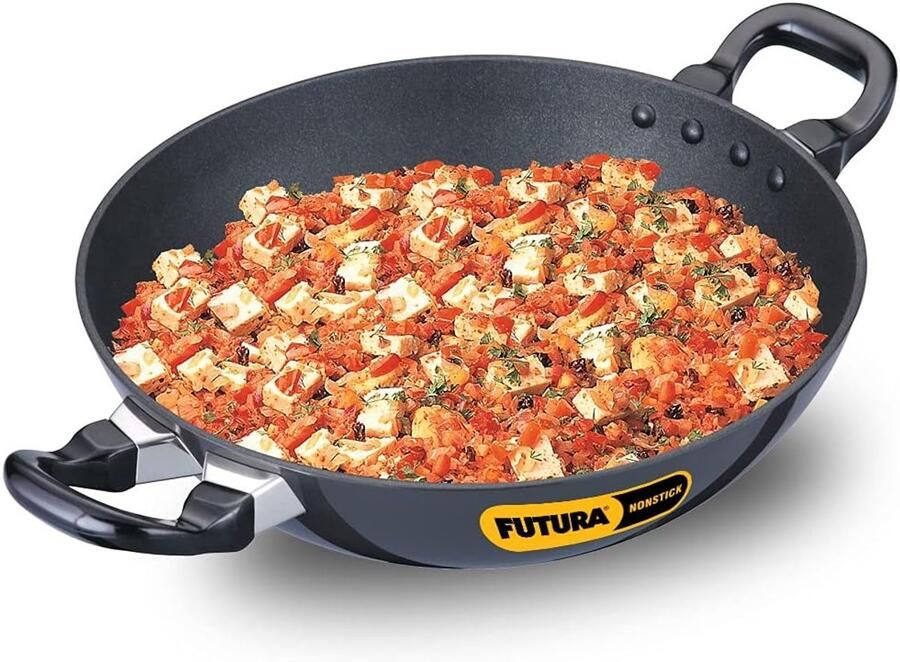Kookpan met antiaanbaklaag Koekenpan diep Snel koken Gelijkmatige warmteverdeling 2.5 liter Zwart