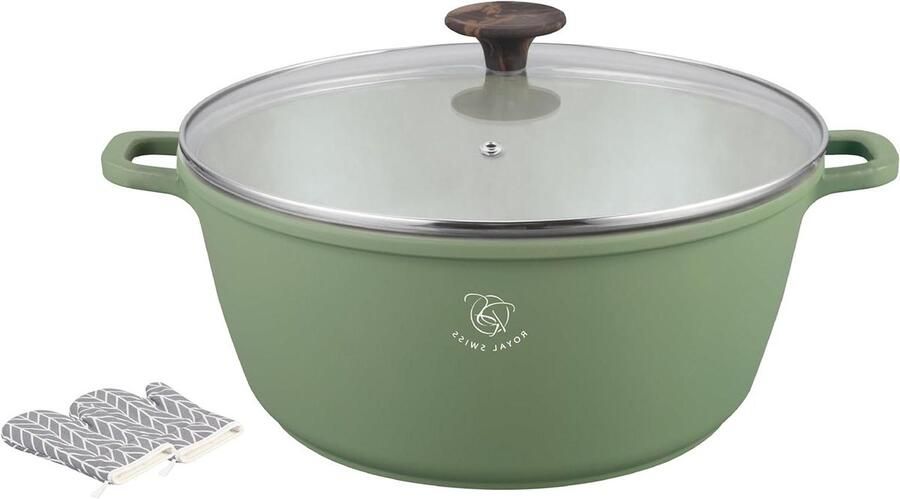 Kookpan met coating Braadpan met deksel Maaltijden bereiden Afneembare handgrepen 4 liter Beige