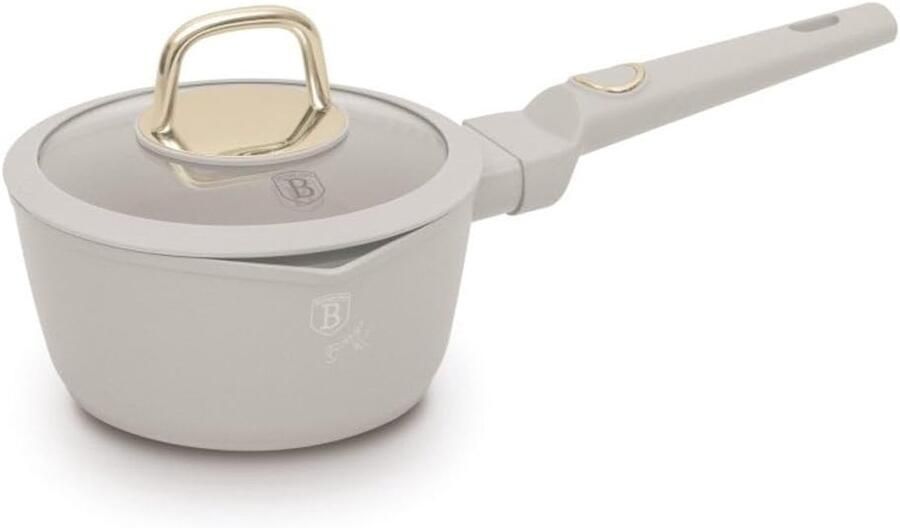 Kookpan met Coating Sauspan Efficiënt Koken Drielaagse Anti-aanbaklaag 16 cm Zilver