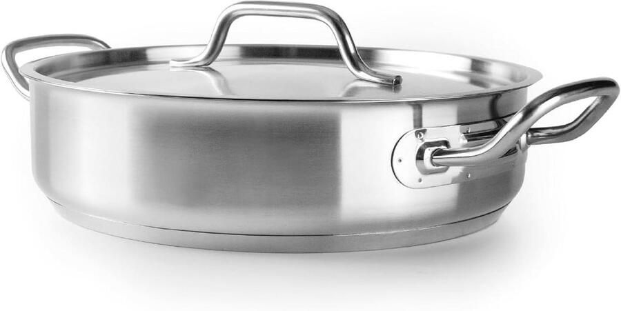 Kookpan met deksel Roestvrij staal pan Koken op inductie Gelijkmatige warmteverdeling 20 cm Zilver