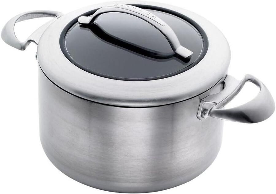 Kookpan met deksel Sauspan Luxe Koken Handgemaakt Deens 35 Liter Zilver - Foto 1