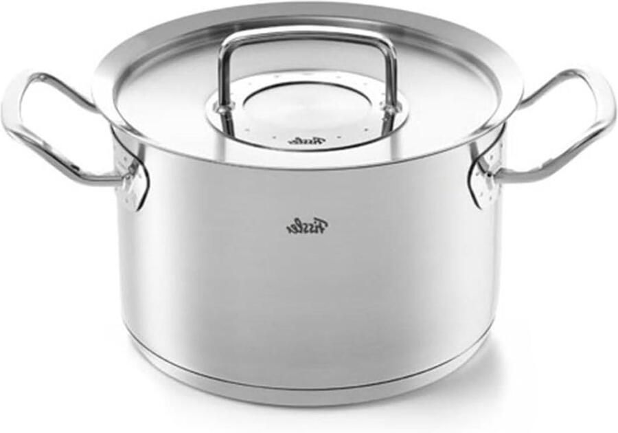 Kookpan Met Deksel Soeppan Steelpan Koken en Pruttelen Vaatwasserbestendig 20 cm 3.9 liter Zilverkleurig