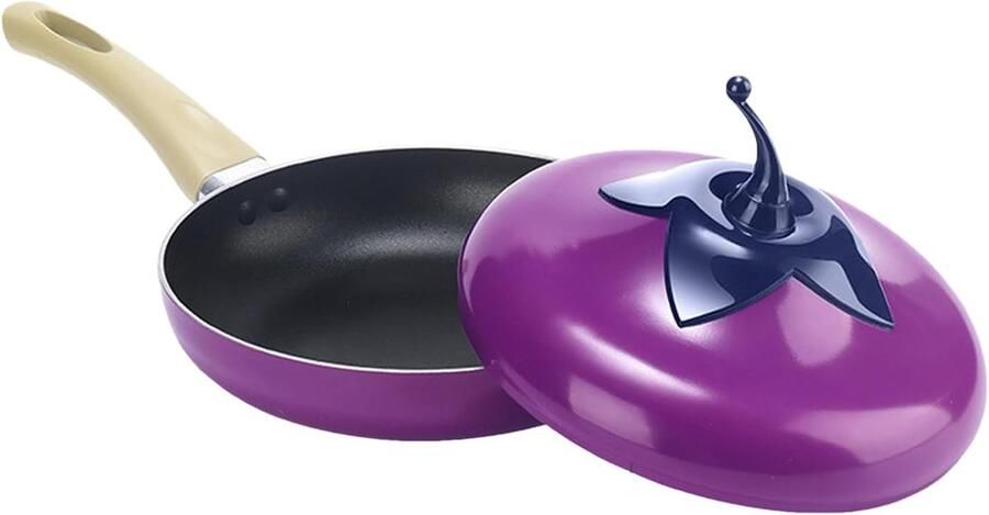 Kookpan met deksel Soeppan Stoofpan Dagelijks koken Geschikt voor inductie Niet gespecificeerd Aubergine