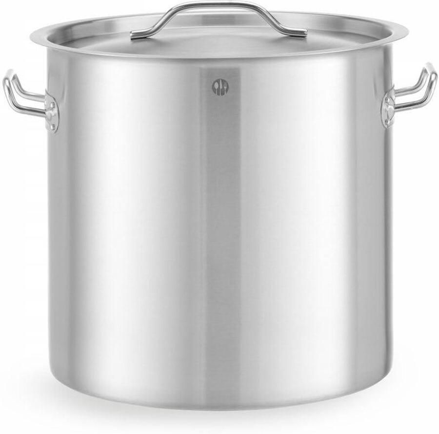 Kookpan met deksel Soeppan Stoofpan Grote maaltijden bereiden Inductie bodem 25 Liter Zilverkleurig