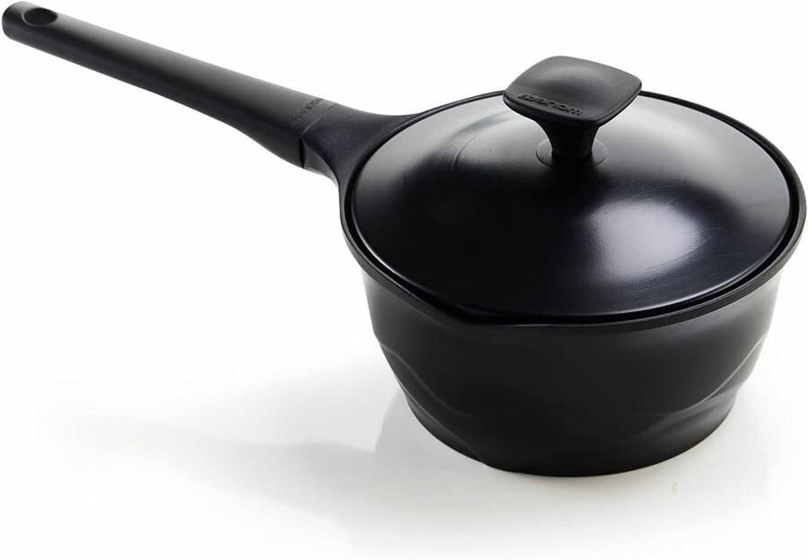 Kookpan met deksel Steelpan Aluminium Snel Koken Gegoten Aluminium 16 cm Zwart