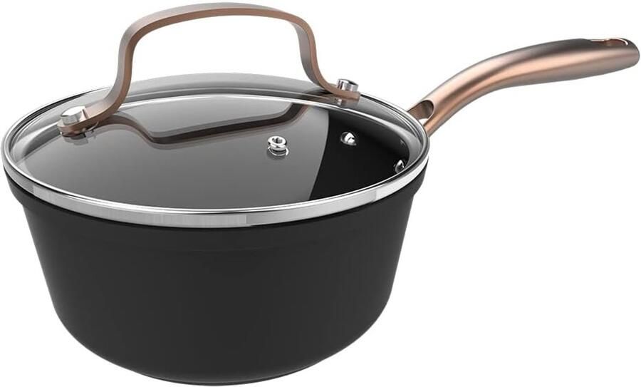 Kookpan Met Deksel Steelpan Sauspan Dagelijks Koken Platinum Plus Antiaanbaklaag 13 Liter Goud
