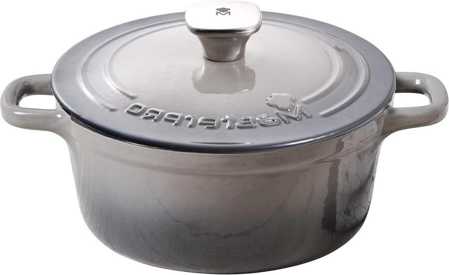Kookpot met Deksel Soeppan Braadpan Koken en Serveren Gemaakt van Gerecycled Materiaal 19 cm Wit