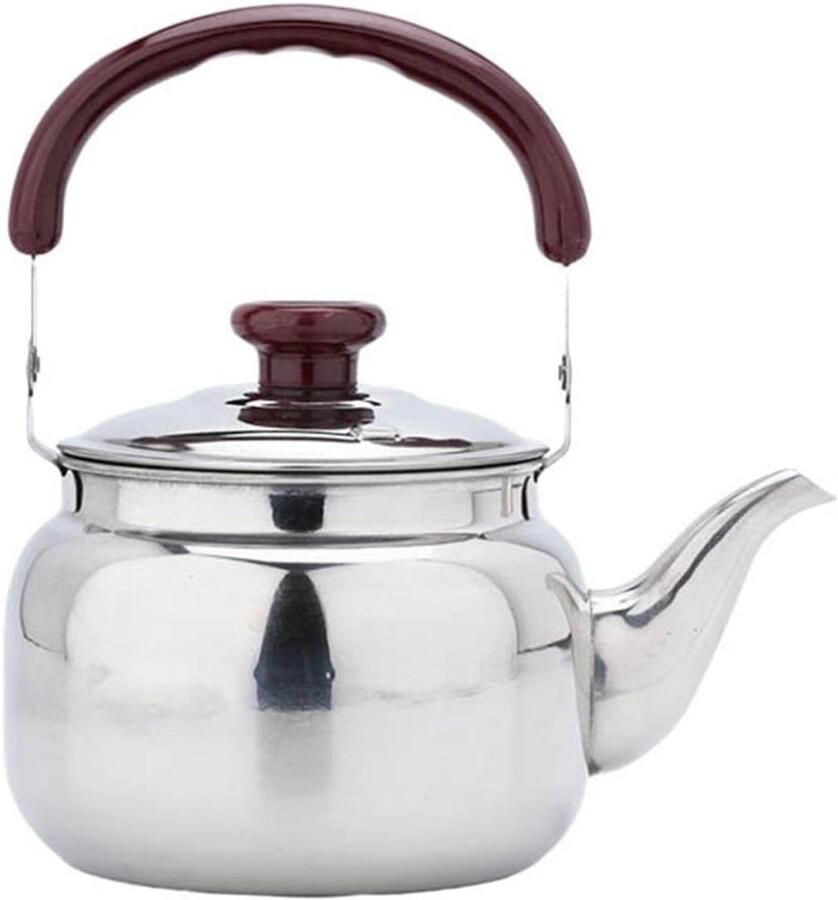 Kookpan met Fluitje Theeketel Waterkoker Water Koken Roestvrij Staal 0.5L Zilverkleurig