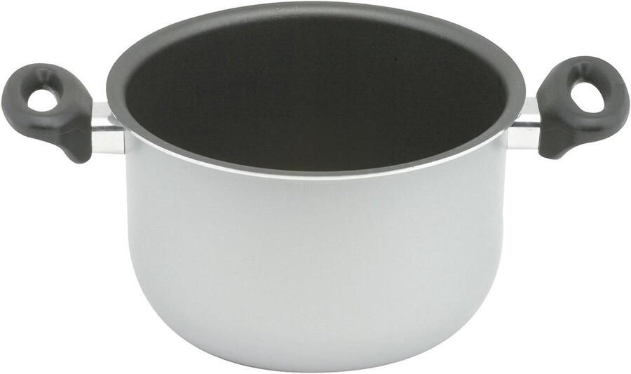 Kookpan met handgrepen Aluminium pan Dagelijks koken Antiaanbaklaag 20 cm Zwart zilver