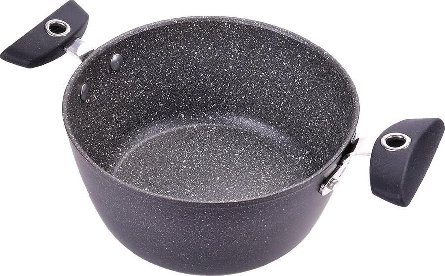Kookpan met handgrepen Braadpan Koken en braden Artech Stone coating 24 cm Zilver