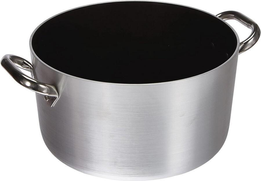 Kookpan Met Handvatten Aluminium Pan Mee Koken Antiaanbaklaag 28 cm Zilver Zwart