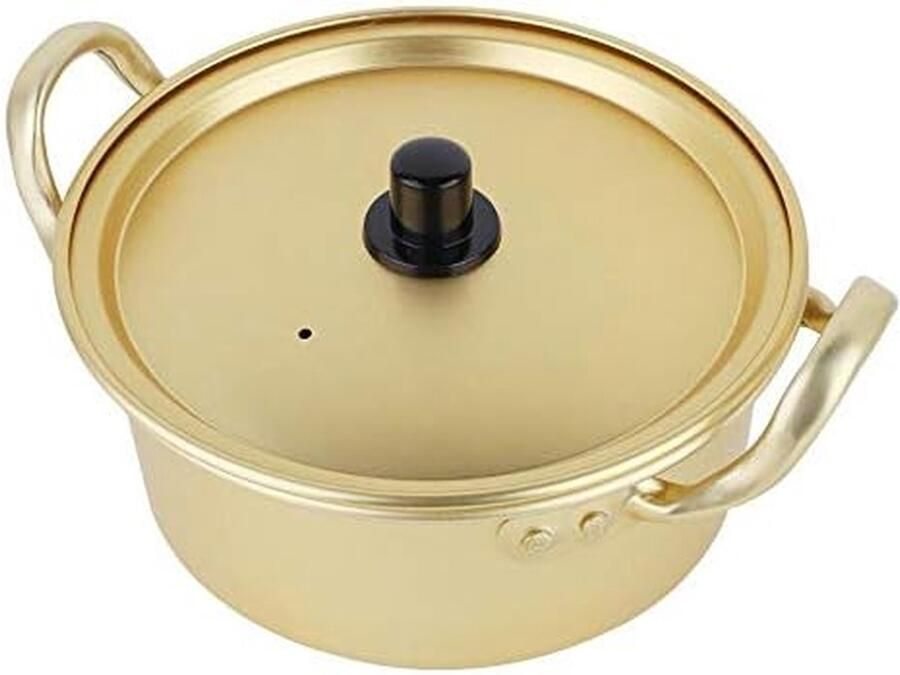 Kookpan Noodle pot Direct koken Dubbele handgrepen 16 cm Geel