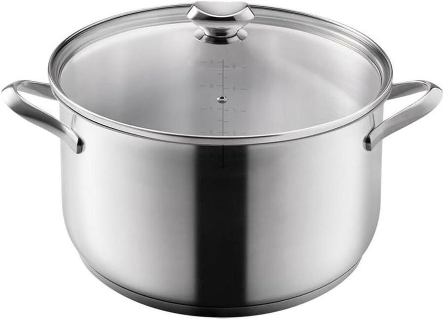 Kookpan Roestvrij Staal Soepketel Pot Gezond Koken Inductie Bodem 30 cm 106 l Zilverkleurig