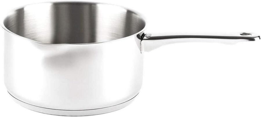 Kookpan Roestvrij Staal Steelpan Sauspan Koken en Verwarmen Inductie Geschikt 1.3 Liter Zilver