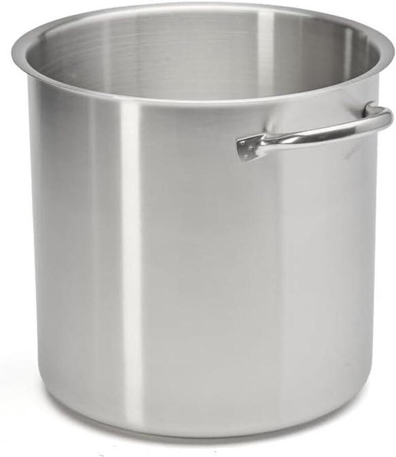 Kookpan RVS Soeppan Grote Porties Koken Inductie Geschikt 17 Liter Zilverkleurig