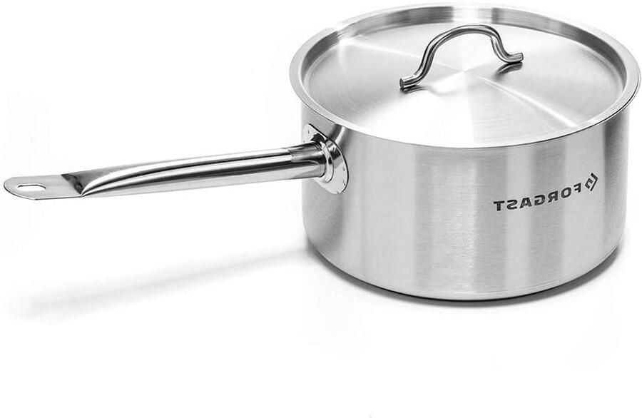 Kookpan RVS Steelpan Melkpan Professioneel Koken Vaatwasserbestendig 4 Liter Inhoud