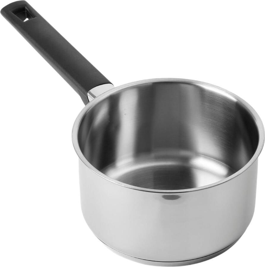 Kookpan RVS Steelpan Pan Koken op Inductie Blijvend Koele Handgreep 16 cm Zilver