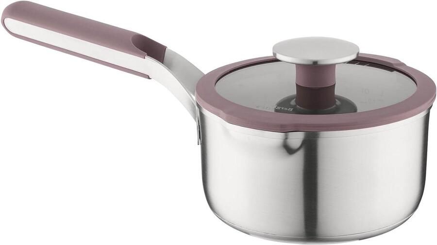 Kookpan RVS Steelpan Pot Kleine Porties Inductie Geschikt 16 cm Zilver