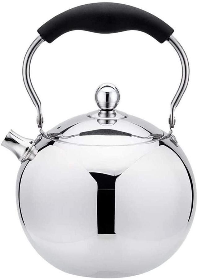 Kookpan RVS Waterkoker Theepot Koffie en Thee Hittebestendige Handgreep 2.0L Zilver