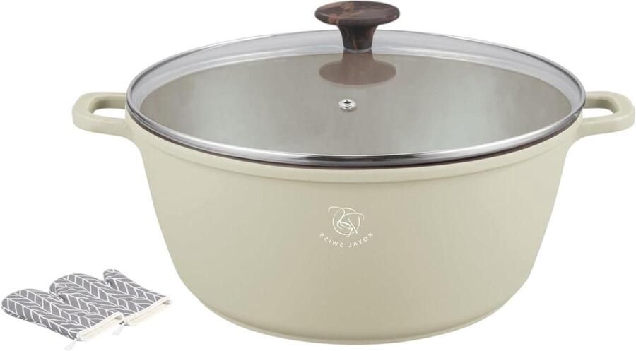 Kookpan Sauspan Dagelijks Koken Gegoten Aluminium 20 cm 2 liter Beige