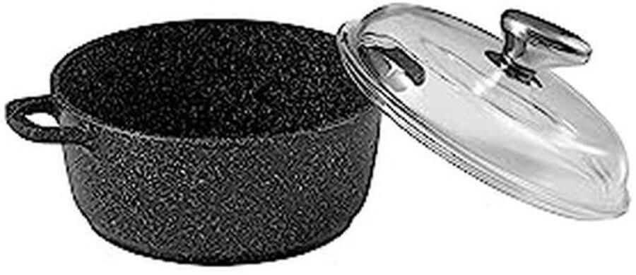Kookpan Sauspan Koken op inductie Gegoten aluminium 20 cm Zwart
