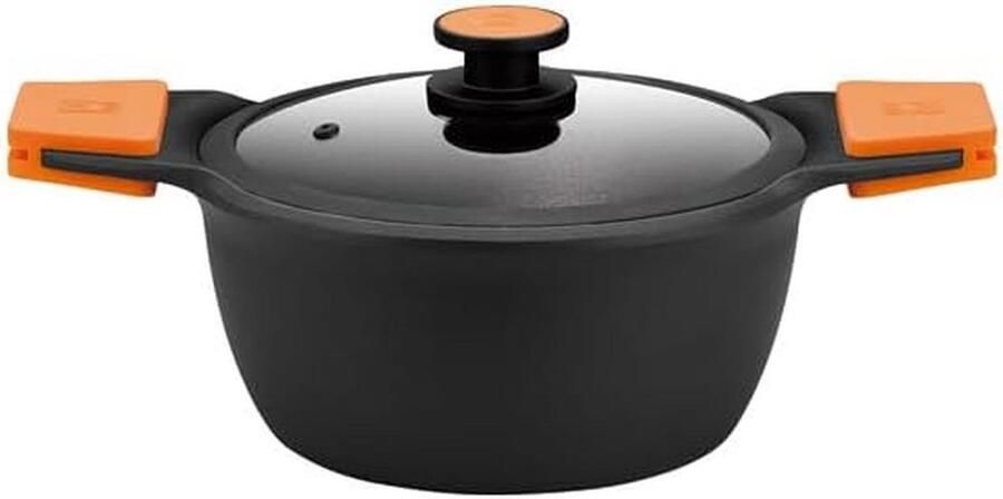 Kookpan Sauspan Maaltijden Bereiden Gegoten Aluminium 32 cm Zwart