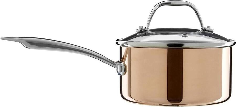 Kookpan Sauspan Steelpan Koken Mineraal Gecoat 16 cm Koper