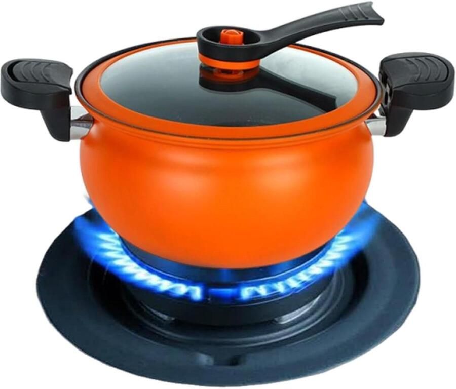 Kookpan Sauspan Stoofpan Grote Maaltijden Bereiden Snelle Gelijkmatige Verhitting 21.5 x 32.9 x 21.5 cm Oranje