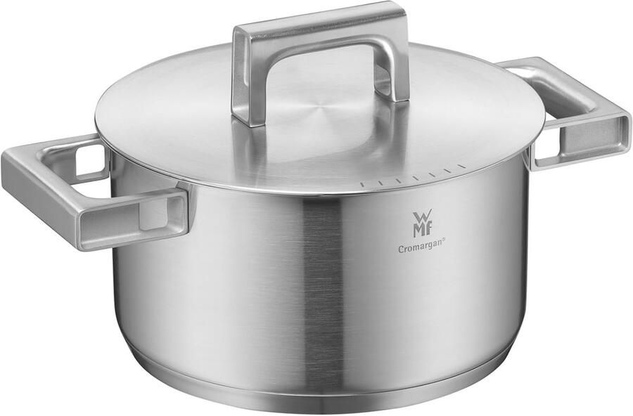 Kookpan Soeppan Vleespan Koken op Inductie Warmte-reducerende Handgrepen 20 cm 3.4 Liter Zilver