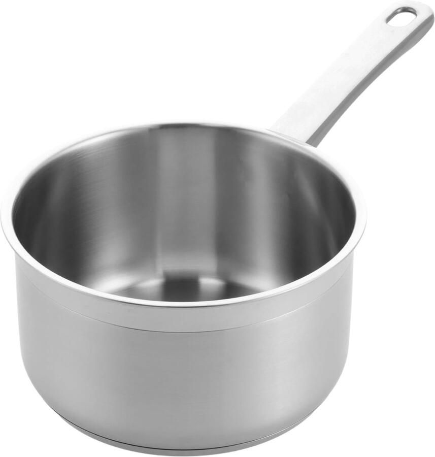Kookpan Steelpan Inductie Koken Ovenvast 220°C Ø 16 cm Zilver