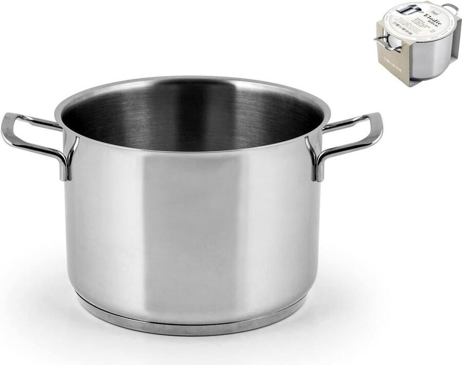 Kookpan Steelpan Koken en Bereiden Inductiegeschikt 24 cm Roestvrij staal