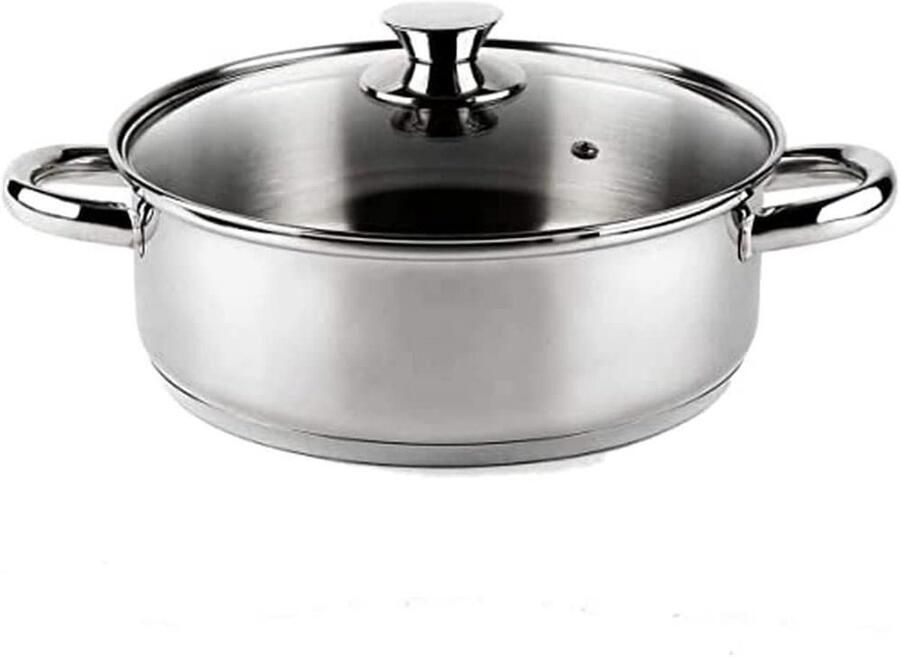 Kookpan Steelpan Koken op inductie Roestvrij staal 18 10 14 cm diameter Gepolijst